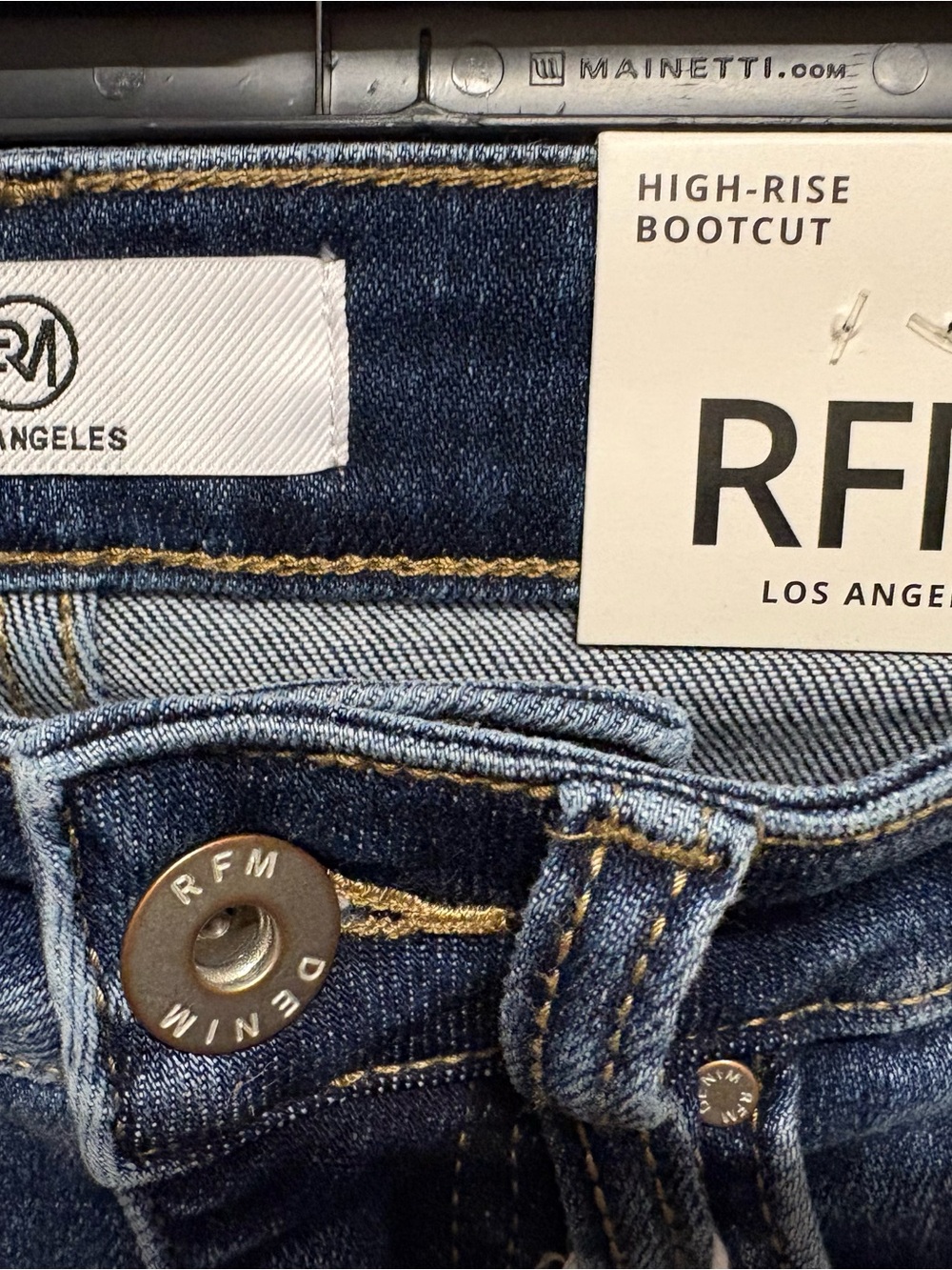 NWT RFM High-Rise Boot Cut Dark Jeans for Women - size 0 - Picture 3 of 3